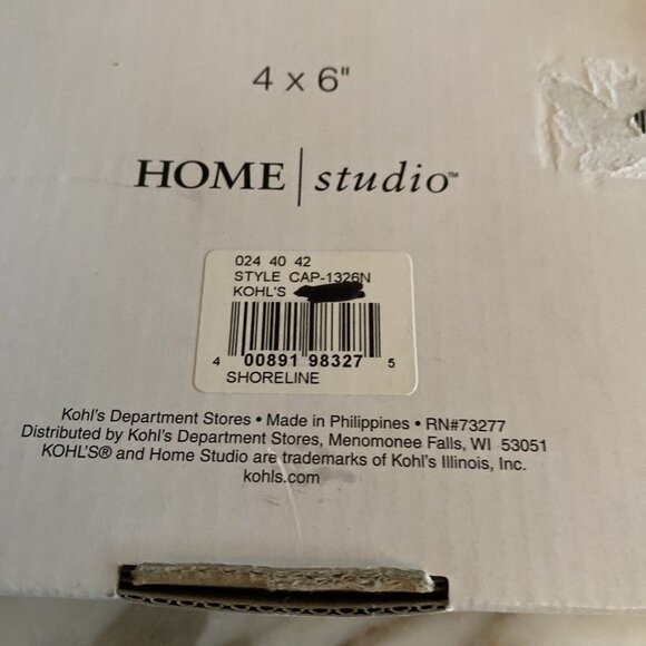 Home Studio 4 x 6 Photo Frame Faux Shell Mosaic New with Box - Picture 4 of 5